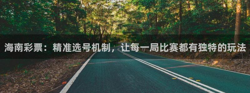 海南彩票：精准选号机制，让每一局比赛都有独特的玩法