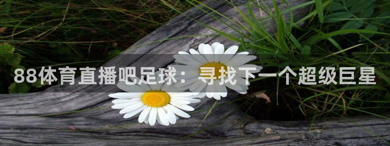 88体育直播吧足球：寻找下一个超级巨星