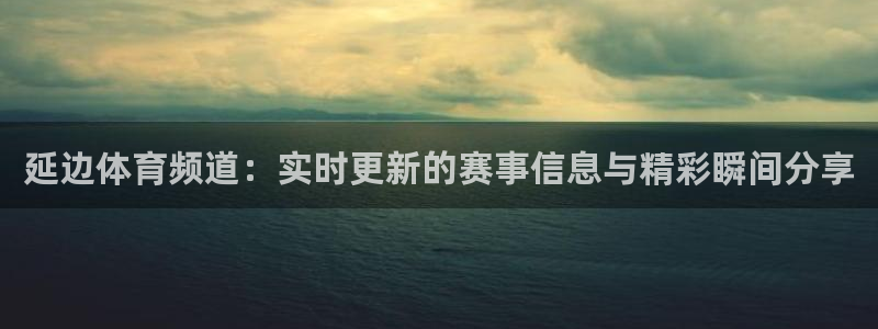 延边体育频道：实时更新的赛事信息与精彩瞬间分享